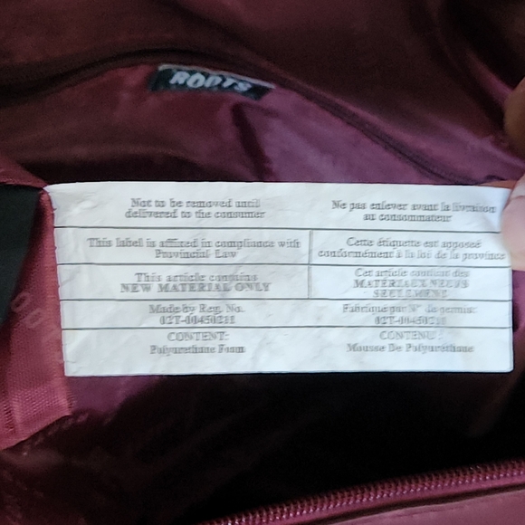 Roots Womens Burgundy Tote Bag - Picture 10 of 13